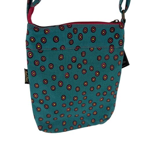 Laurel Burch Cross Body Bag NEW Cat Art To Wear Green Purse 9.5 x 12 in Cat Lady - Picture 7 of 11